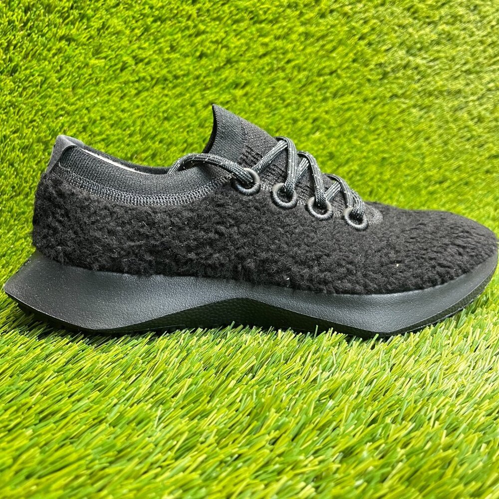 Allbirds Wool Dasher 2 Fluffs Mens Size 8.5 Natural Black Running Shoes Sneakers
